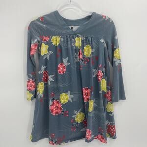 TEA Dress Japan Riko Trapeze Floral Collaboration Girls Size 12